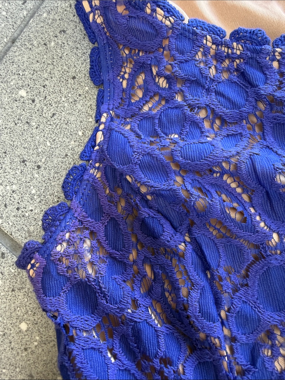 City Studio Royal Blue Lace Skater Dress - Picture 5 of 5